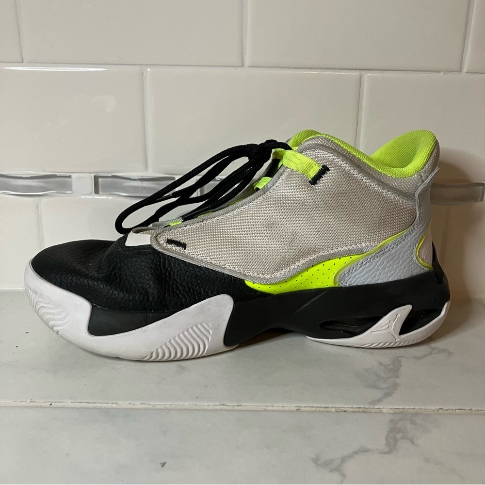 Nike Air Jordon aura Black and Neon Green High-Top basketball runners/ sneakers